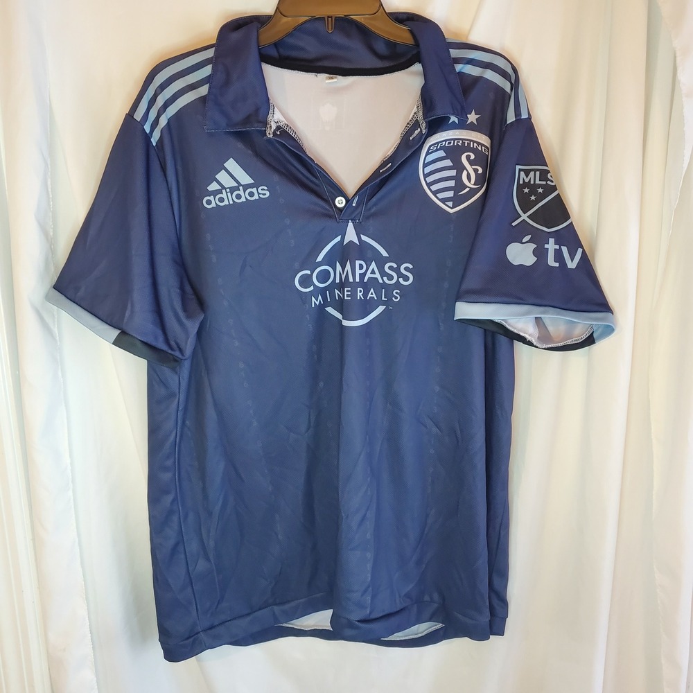 Adidas Sporting KC Sparky‎ 11 MLS Apple TV Soccer Jersey Mens XL